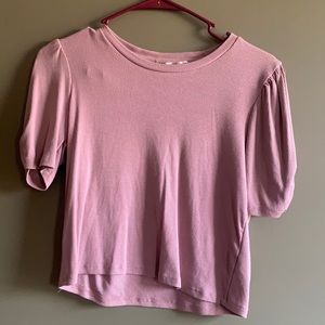 Pink Rib Knit Crop Top